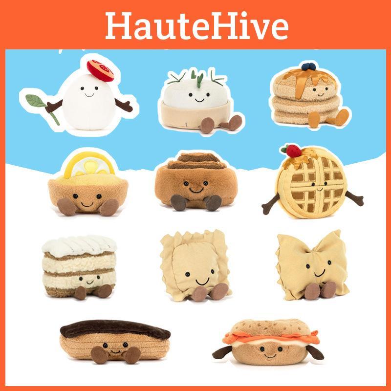 Плюшевая игрушка-тарт с сыром, клубникой и лимоном для детей и коллекционеров