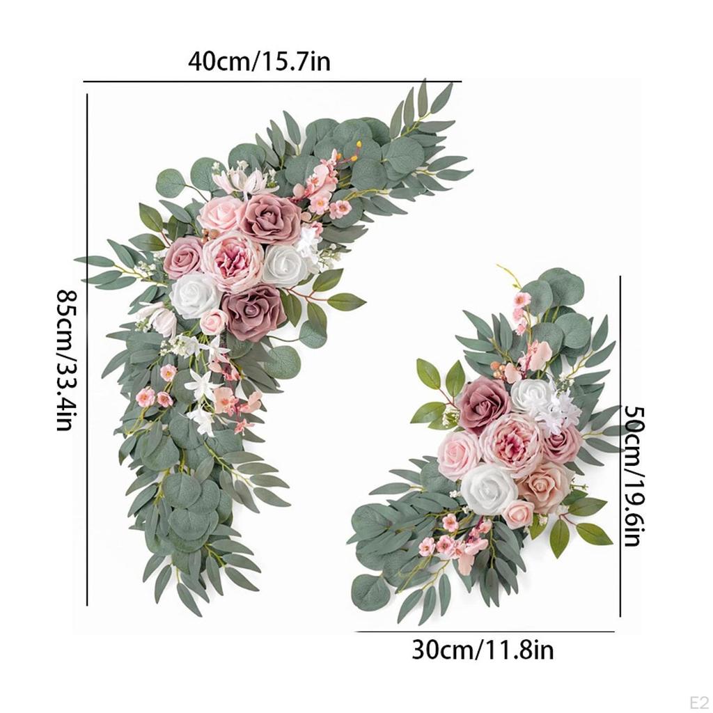 2 шт. свадебная арка цветы венки современные зеленые листья фон декор цветочный гирлянда