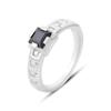 Серебряное кольцо с натуральным сапфиром 0.75ct, вес изделия 2,76 гр (2168768)