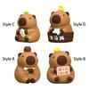Capybara Statue Cute Crafts Centerpiece Car Dashboard Decoration Animal Figurine Decor for Home Bedroom Auto Office Festival