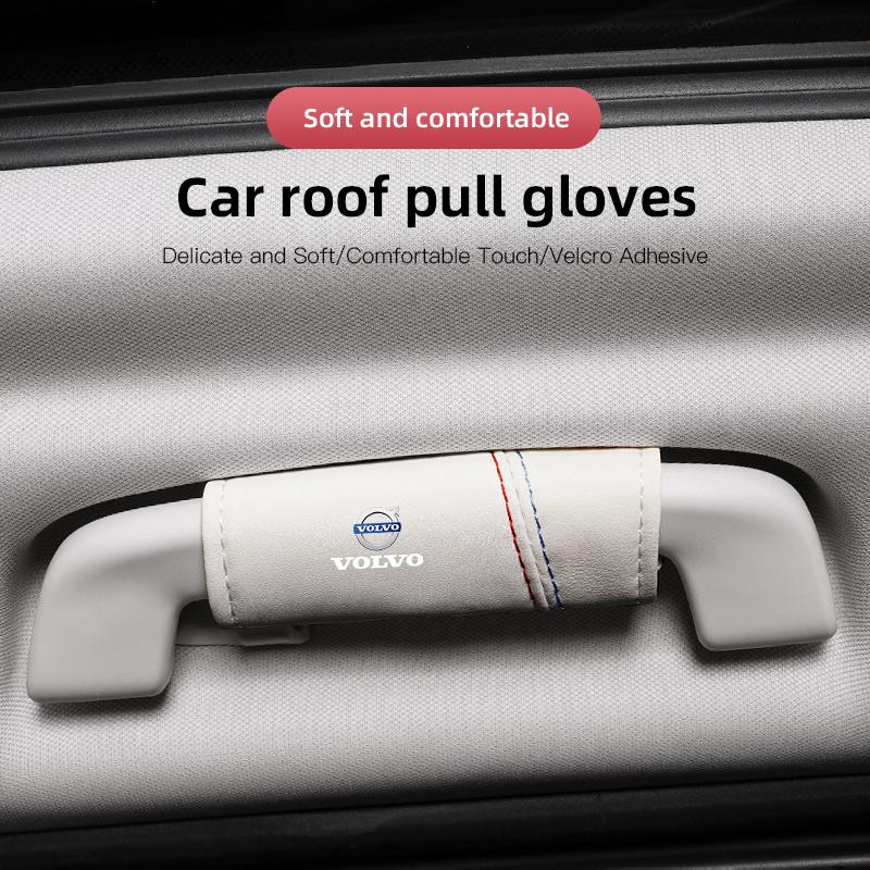 Keychain Car Roof Door Handle Protector Car Armrest Cover Auto Interior For Volvo Rdesign V60 V40 XC60 XC90 S60 C30 V50 V70 XC40