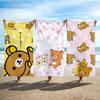 Милое полотенце R-Rilakkuma Пляжное полотенце Дорожное Легкое Дружелюбное к коже Для бассейна Пляжа Кемпинга Круиза Лето