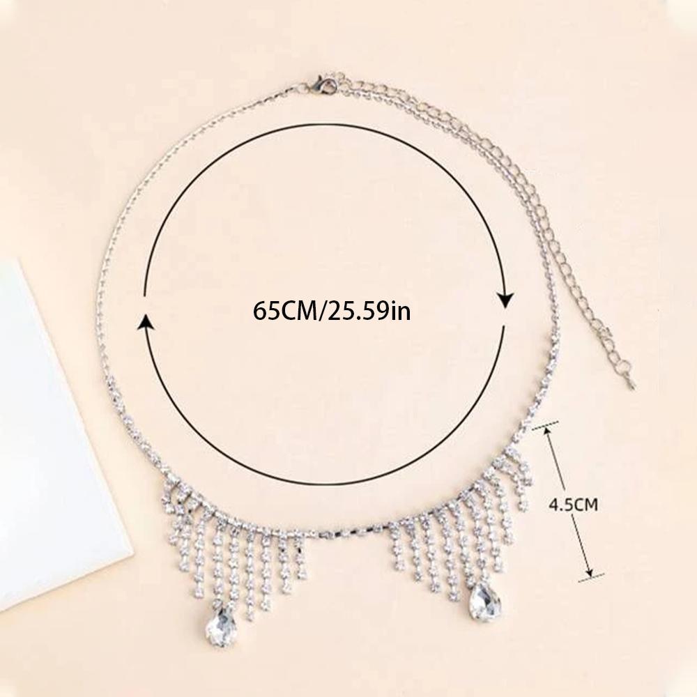 Stonefans Rhinestone Decor Tassel Face Chain Jewelry Women Mask Veil Bohemian Halloween Head Chain Jewelry Indian Bridal Wedding