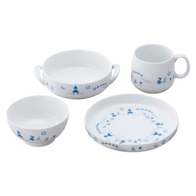Ручная миска Noritake, набор кружек для риса, 16 см, 300 куб. см, 16 см, 370 куб. см, рис, 230 куб. см, 245 куб. см, легкая, подходит для использования в микроволновой печи, можно мыть в посудомоечной машине, 4 предмета, синий, тонкий