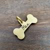 New Bone Personalized Dog Tag Name Pet ID Tag Solid Brass Pets Anti-lost Tag Puppy Accessories Dogs Collar Customized Engraved