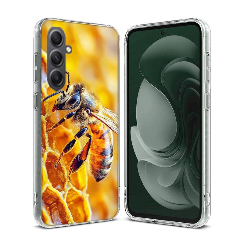 Bees and Honey in the Honeycomb Phone Case for Samsung A16 A26 A36 A56 A17 A37 A57 A07 A06 A02S A03 A04S A05S Galaxy Note 20 10