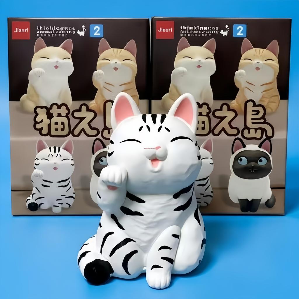 Jinart Остров Кошек Милая Мультяшная Фигурка Кошки Креативное Настольное Украшение Украшение для Автомобиля Декоративная Игрушка Подарок для Любителей Животных