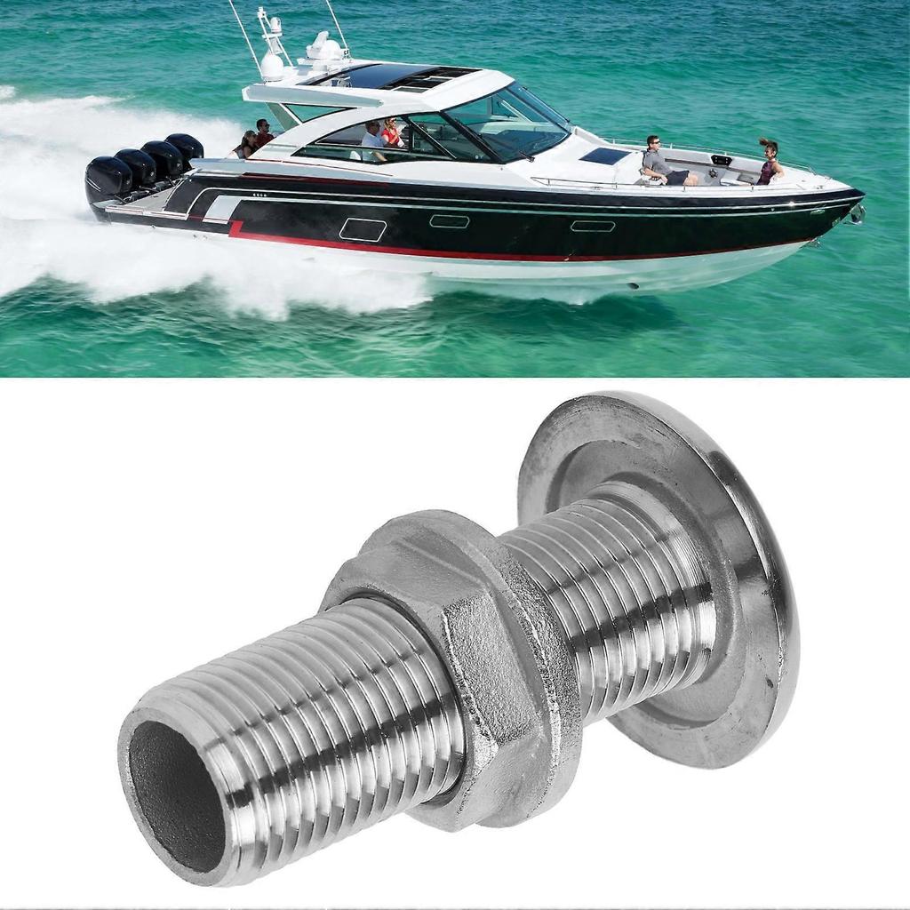 1/2in Yacht Water Outlet Port 316 Stainless Steel Anticorrosion Drain Vent Bilge for Boat Marine
