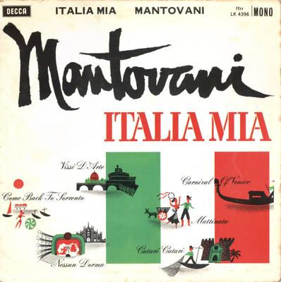Виниловая пластинка MANTOVANI - Italia Mia LK4396 Decca 1961 UK Классика Б/У