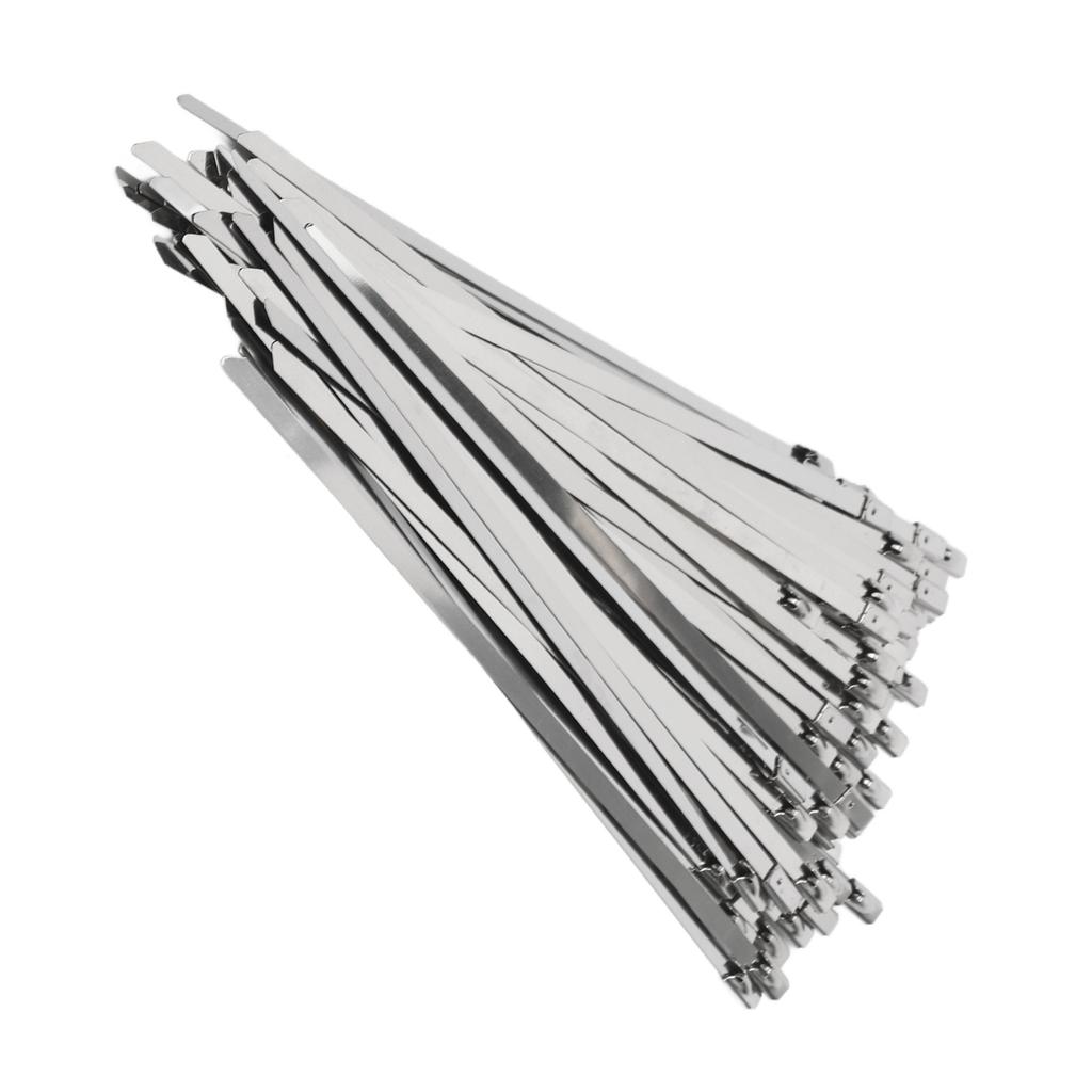 200 шт., кабельная стяжка из нержавеющей стали, ширина 4,6 мм, шланговая стяжка, самоблокирующийся комплект, комплект для проводной линии