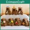 Capybara Designs Backpack Large Capacity Cartoon Animal Plush Doll Bag Flower