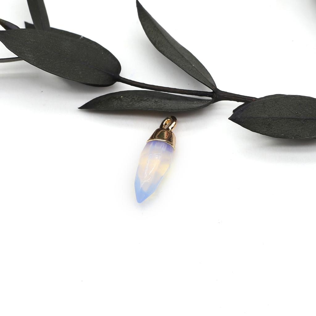 1шт граненый натуральный камень конус кулон маленький кристалл розовый кварц сплав подвески для изготовления ювелирных изделий DIY ожерелье серьги аксессуары 6x19 мм