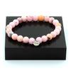 Stones and Minerals. Pink Opal Beaded Bracelet 8 Mm. Made In France.