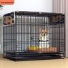 Folding Indoor Dog Cage with Toilet for Medium and Small Breeds - Teddy, Bichon, Corgi, Shiba Inu