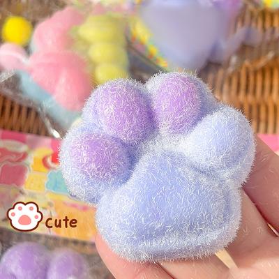 Мягкая кошачья лапка Mochi Taba с флокированием, новая игрушка-фиджет Kawaii Plush TPR Cat Paw, мягкая, расслабляющая игрушка для отдыха