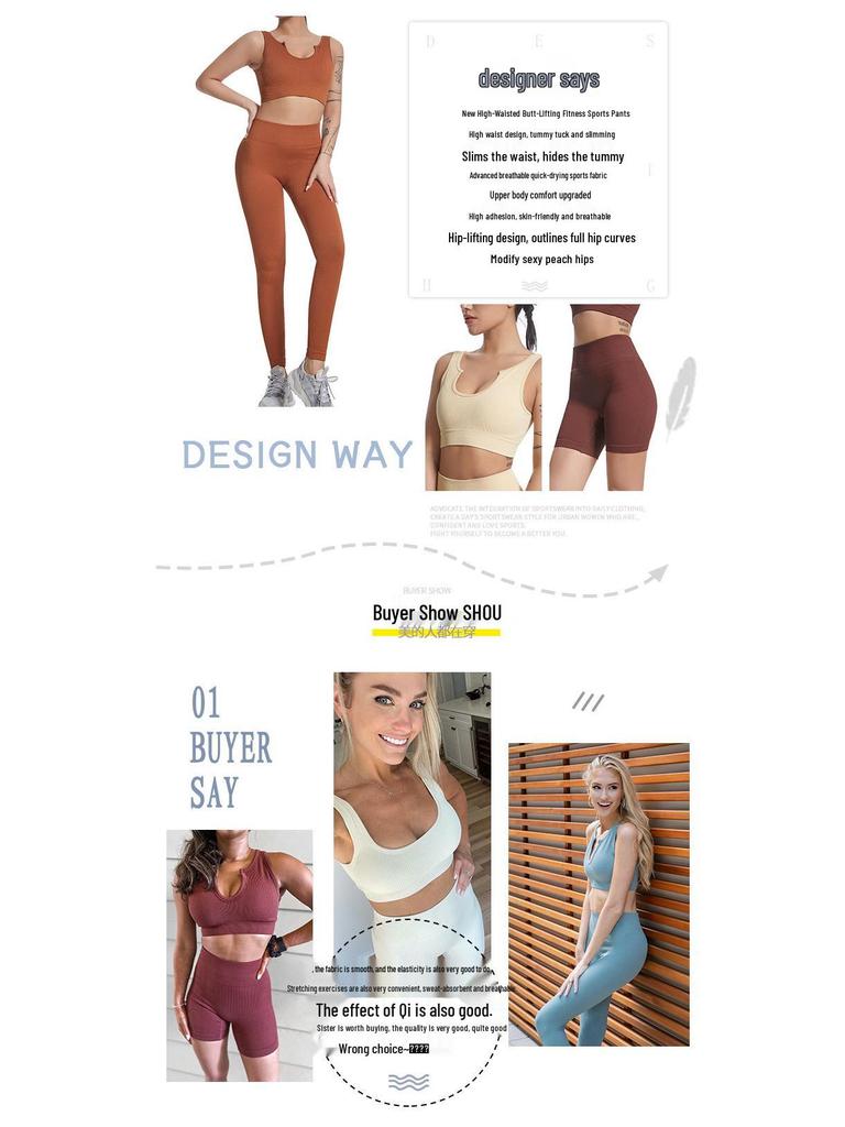 Women's High Waist Ribbed Yoga Shorts - Seamless, Quick-Dry, Butt-Lifting Fitness Wear