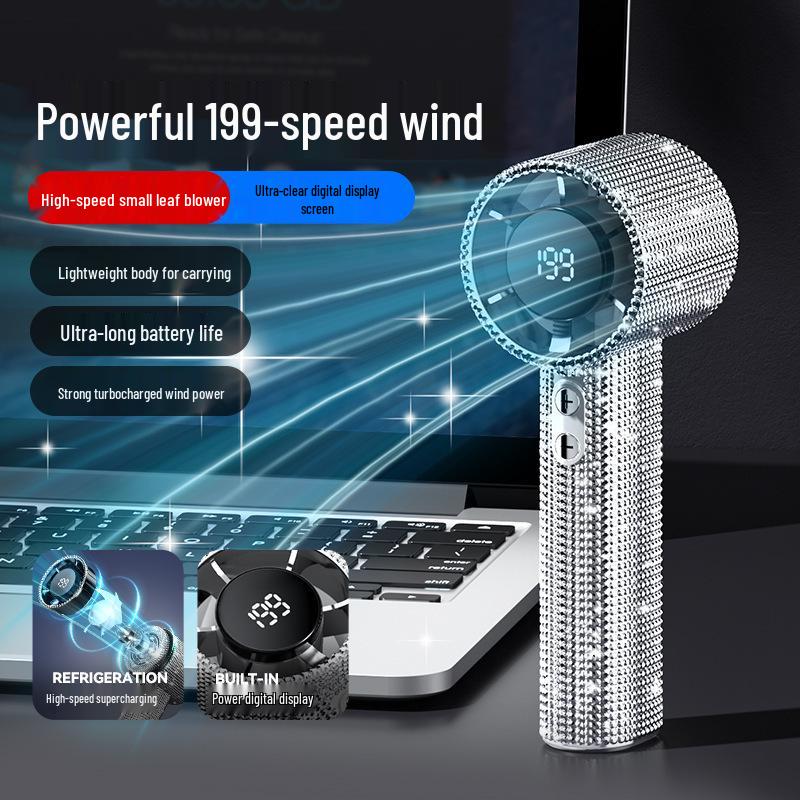 S5 Diamond 199-Speed Digital Display Portable Mini Fan