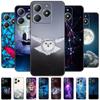 Для Realme C61 4G Чехол Модный Мультяшный Черный Силиконовый Мягкий ТПУ Задняя Крышка Для Oppo Realme C63 Защитные Fundas Coque Чехлы