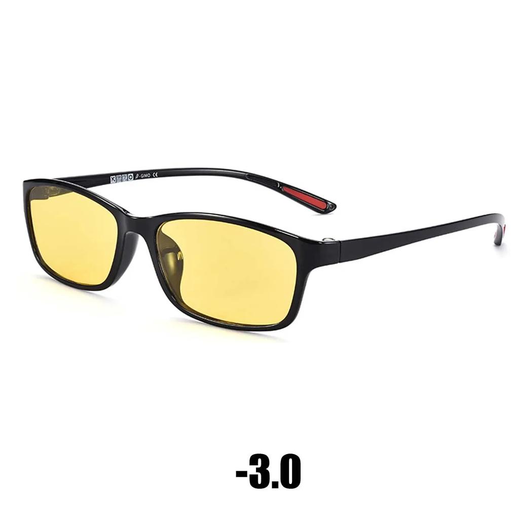 Винтажные женские мужские антибликовые очки для вождения ночного видения с ультралегкой квадратной оправой для очков с близорукостью в стиле ретро до 4,0