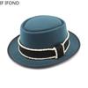 Шляпы для женщин, простые мужские шляпы со свиным пирогом, шляпа-котелок для джентльмена, фетровая шляпа-федора, гангстерская шляпа Трилби, церковная джазовая шляпа