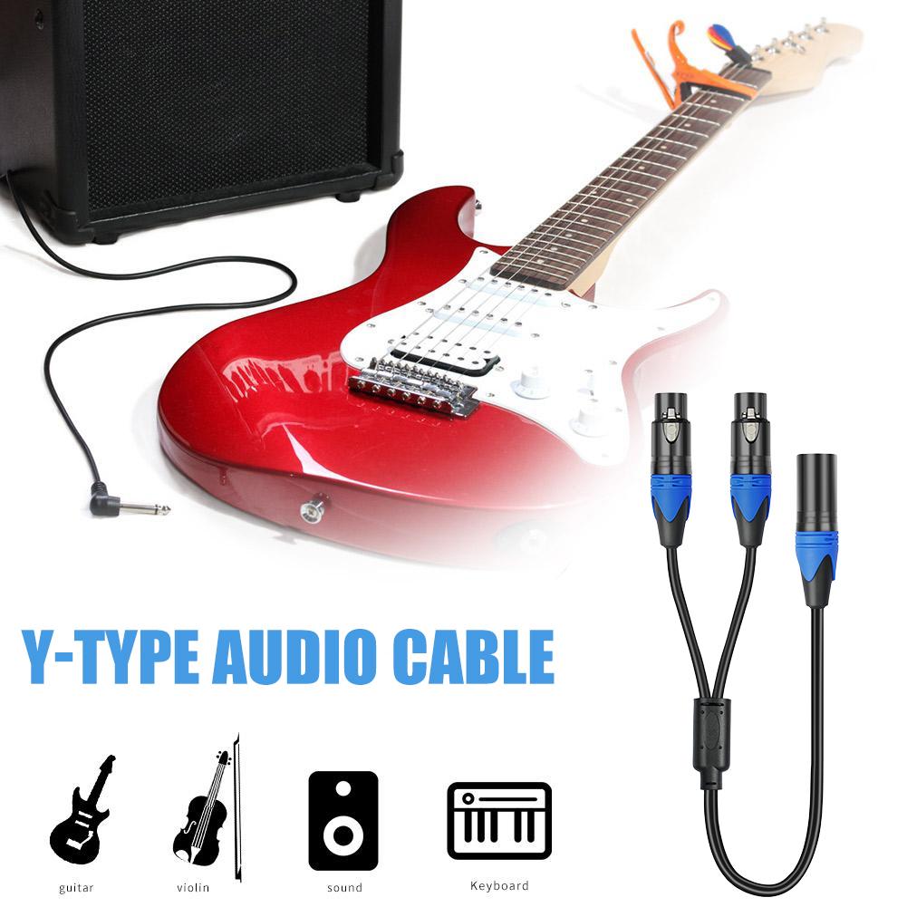 50см 1 XLR гнездо на 2 XLR штекера XLR Y-разветвитель кабель Микрофонный разветвитель шнур Аудио Микрофонный кабель адаптер для микшера