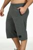Мужские шорты больших размеров и бермуды антрацитового цвета, мужские хлопковые капри с эластичной резинкой на талии и карманами, две нитки, большие размеры