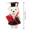 10 pcs/set Graduation Ceremony Mini Bear Flower Bouquet Celebrate Party Doctor Cap Bear Toy  Kids