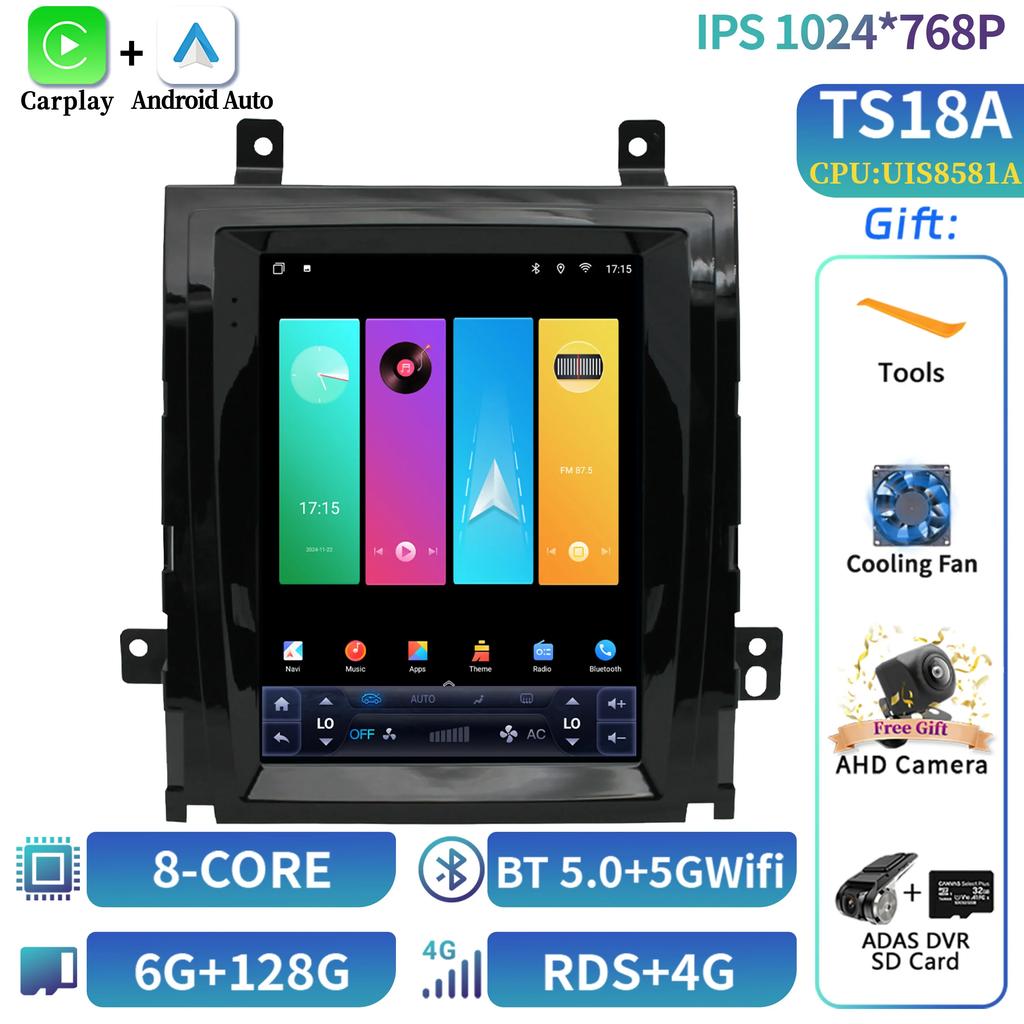 9.7“ For Cadillac Escalade GMT900 3 2006-2014 SLS 2007-2012 Car Radio Carplay Multimedia Player Bluetooth Intelligent Android 14
