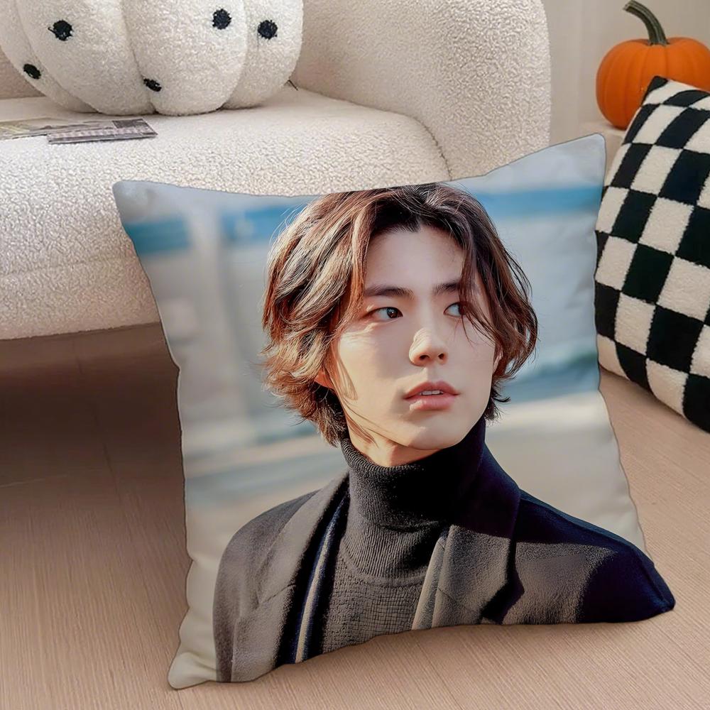 Charming Korean Handsome Actor PPark Bogum Cushion Cover Throw Pillow Cover Hidden Button Durable Polyester Chair Cushion