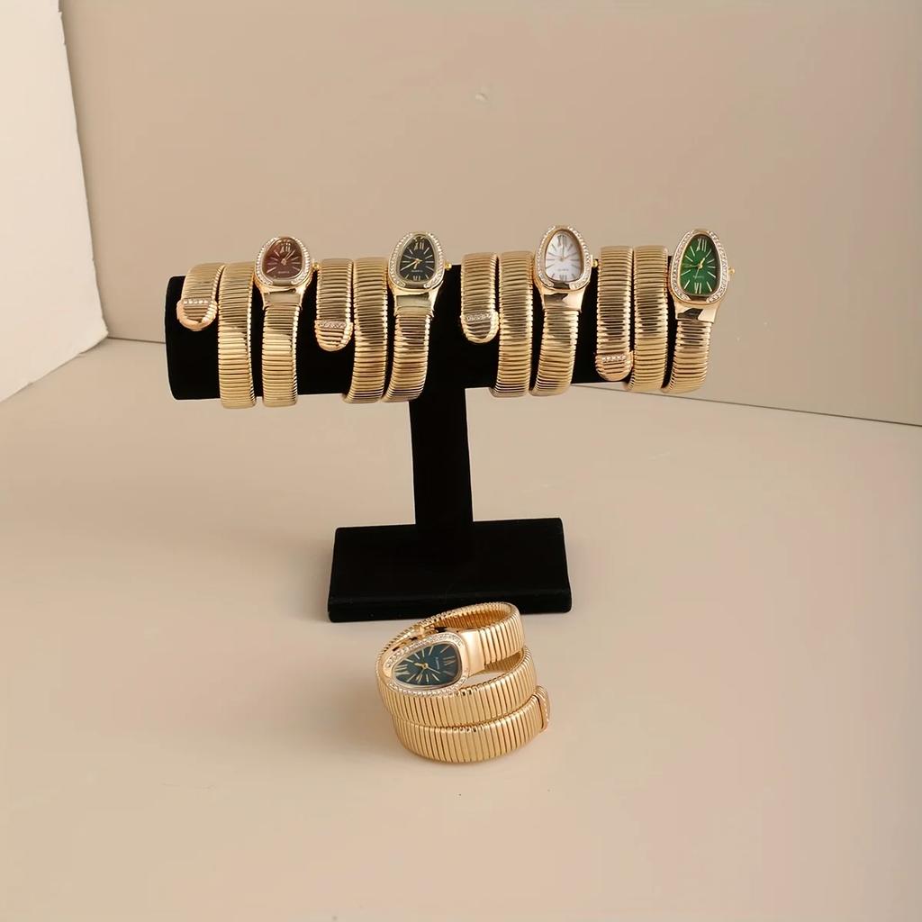 1 шт.-Роскошные женские кварцевые часы Модные золотые женские часы Часы Высококачественный браслет из нержавеющей стали Наручные часы Подарки