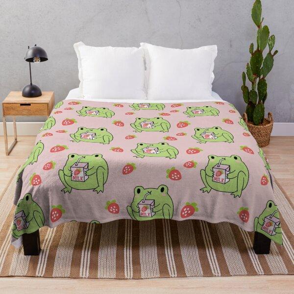 Cartoon Strawberry Theme Blanket Bedroom Soft Flannel Blanket Lunch Break Blanket