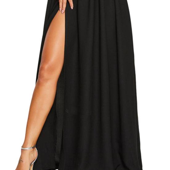 Женское вечернее платье однотонное элегантное милое плиссированное темпераментное прозрачное кружевное сексуальное высокое