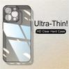 Ультратонкий жесткий кристально чистый чехол из ПК для iPhone 15 14 Plus 13 12 11 Pro Max, глянцевый прозрачный защитный чехол для камеры