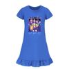 5022 Kids Girls Mira Zoey Rumi Printed Ruffle Short Sleeves Casual Dress
