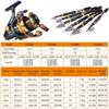 Комбинированные спиннинговые удочки и катушки из углеродного волокна 1,8–3,0 м с рыболовными катушками, дорожный рыболовный набор
