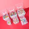 Portable Plastic Marker Pen Organizer Multi-slot Handheld Marker Storage Box Transparent Waterproof Desk Pen Holder Students