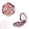 Electroplating Rose Double-sided Mirror Portable Travel Mini Foldable Makeup Mirror Women Girls Vintage Pocket-sized Handheld Vanity Mirror