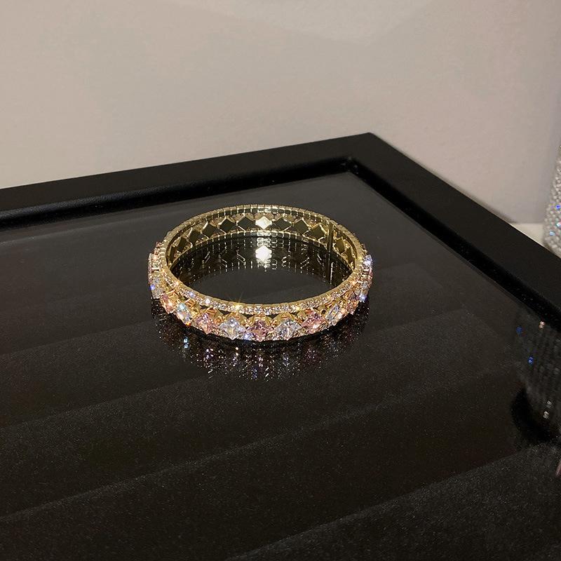 Браслет с микроинкрустацией цирконами, браслет в ретро-стиле, нишевые высококлассные универсальные украшения.