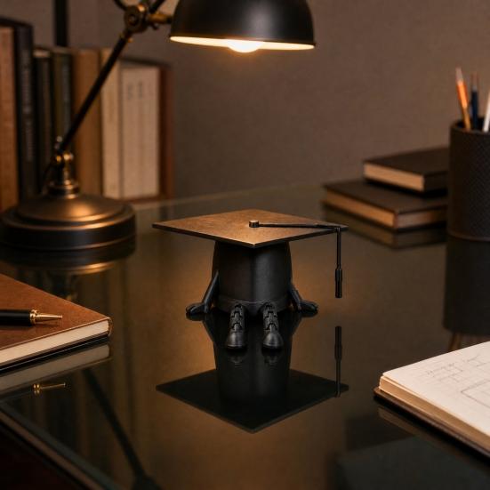 Мини-фигурки выпускных колпаков, 3D-печатная крошечная фигурка выпускного колпака с поздравлениями и подвижными суставами для украшения многоуровневого стола на выпускной вечеринке