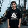 THE PIRATE BAY Корабль Rargb Пиратство Печатная Футболка Топы Узор Плывущего Пиратского Корабля Топы Футболка Унисекс Хлопковая Футболка