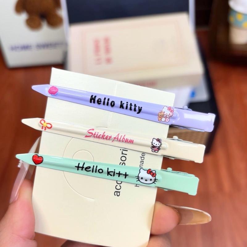 4/5 шт. Принтованная заколка для волос «Китти», позиционирующий зажим, мультяшный зажим «утиный нос», модные и универсальные декоративные заколки для челки