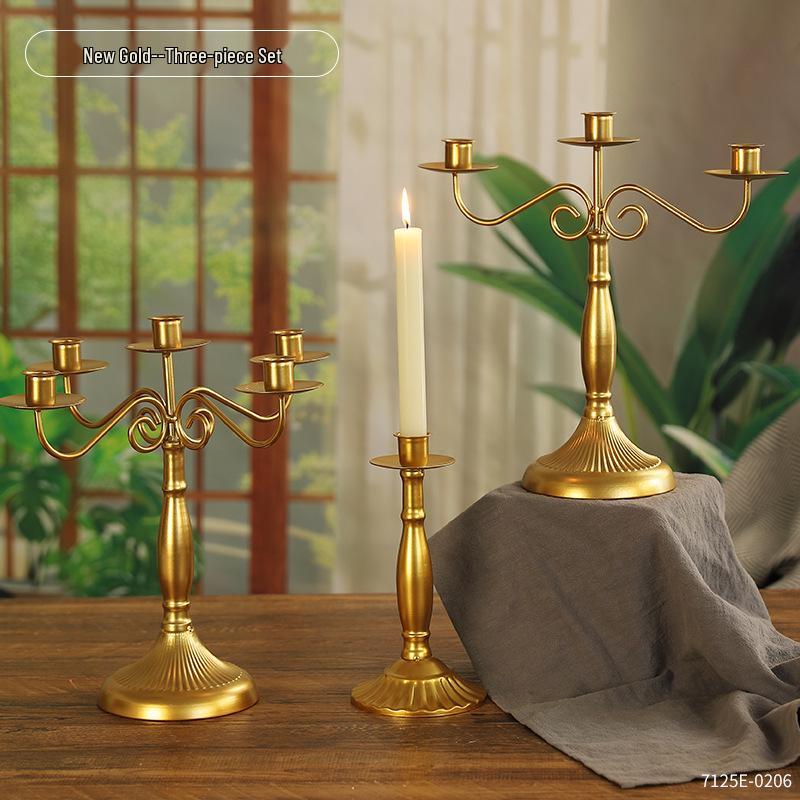 Винтажный французский подсвечник-украшение – Романтический европейский держатель для свечей для декора стола и фотосессий