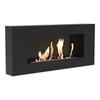 Wall Mounted Bioethanol Fireplace DELTA FLAT Black TÜV