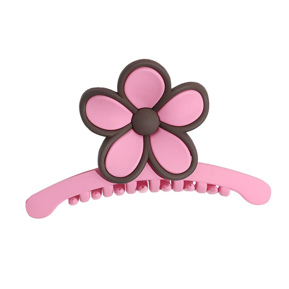 Нескользящие матовые заколки-акула сладкие цветочные пляжные аксессуары для волос заколки для густых волос для женщин