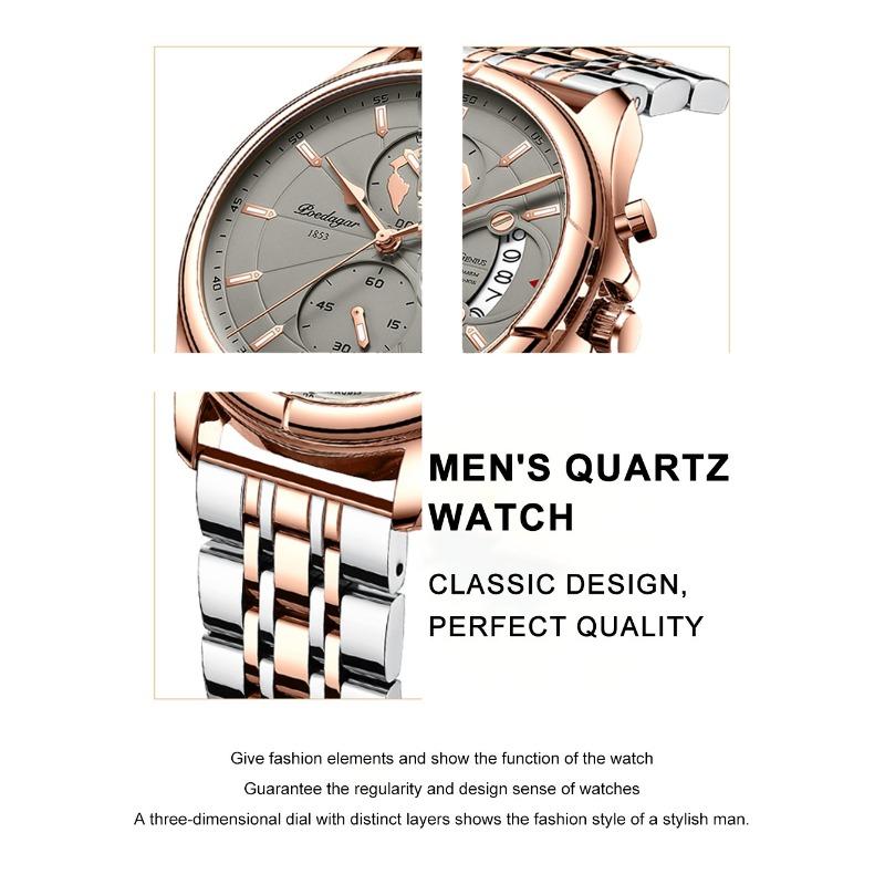 POEDAGAR Top Original Men Watch Chronograph Waterproof Date Quartz Luxury Watches Stainless Stain Business Male Wristwatch