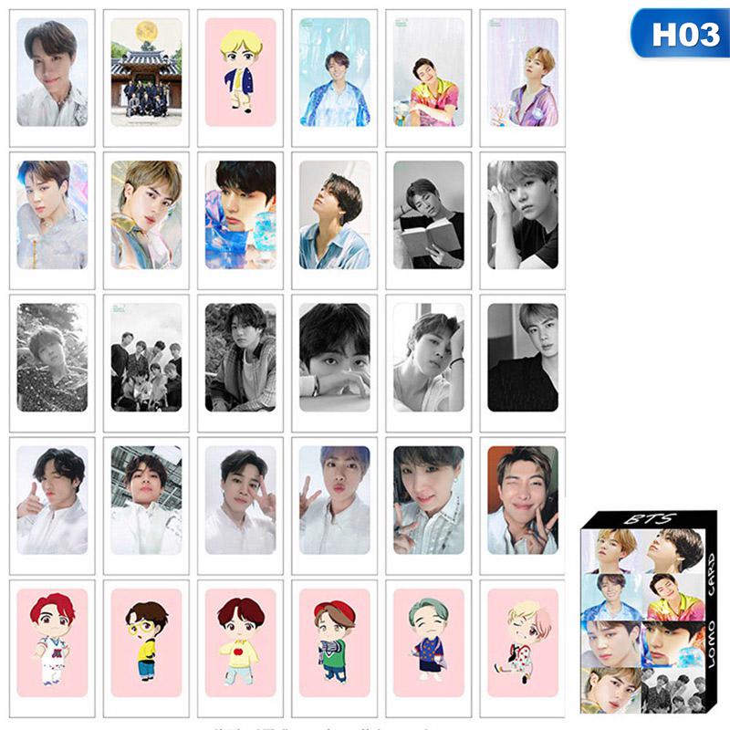 Набор карточек с изображением участников корейской поп-группы BTS