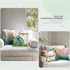 4pcs/setGreen and Pink Hawaiian Theme Cushions Pillowcase Polyester Cushion Cover Throw Pillow Pillowcover Home Car Sofa Decor