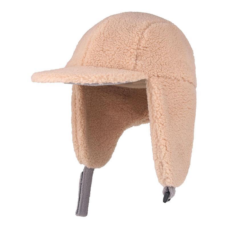 Детские шапки Осень и зима Шапки для девочек Шапки для мальчиков Флисовые утепленные теплые с защитой ушей Кепки с козырьком Защита лица Ветрозащитные шапки