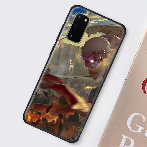 Чехол «Атака Титанов» для Samsung Galaxy S20 FE S21 Note 20 Ultra S10 10 Lite S9 Plus S8 S10e, черный чехол из ТПУ для телефона, чехол