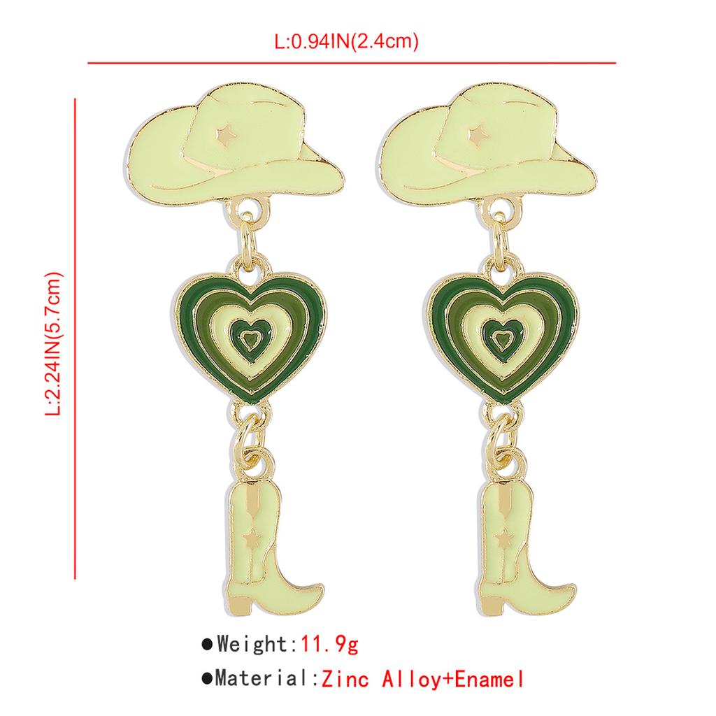 Модные и трендовые серьги для современных женщин — серьги-подвески в виде сердечка, ковбойской шляпы и сапог
